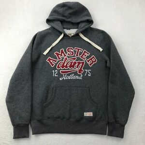 Amsterdam Holland Sweatshirt Hoodie Mens Medium Gray Fox Originals Souvenir